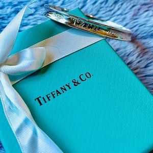 Tiffany and Co. Sterling Silver 1837 Oval Bangle Bracelet